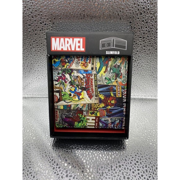Marvel Comic Cover Collage Slimfold Wallet - Multi-Color Design, Official Marvel - Picture 4 of 7